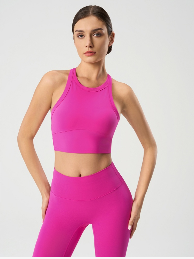 Push Up Bra Padded - Women Yoga Solid Color Nude Feel