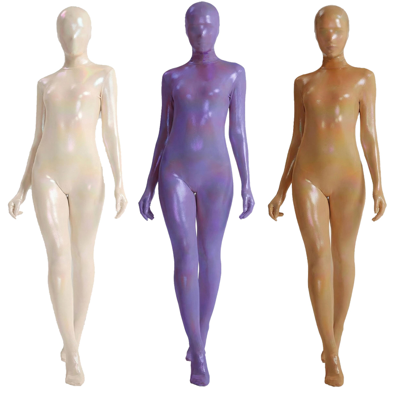 Women Shiny Gradient Zentai Bo - огляд і ціна Shapewear Bodysuit Firm