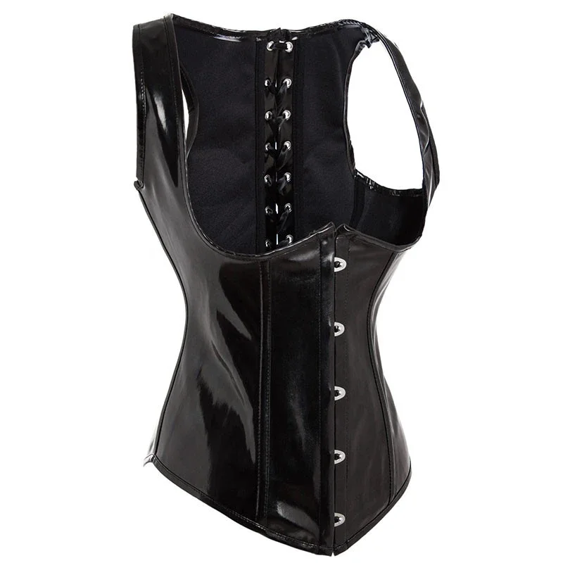 Black PU Leather Corset Gothic - огляд і ціна Corset Waist Cinch