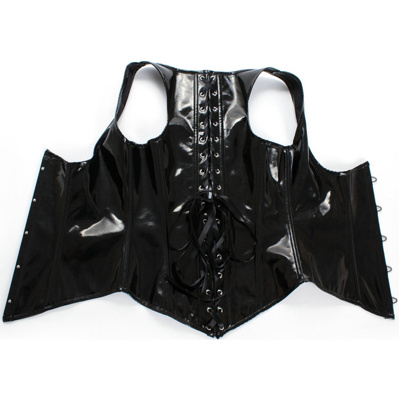 Black PU Leather Corset Gothic - огляд і ціна Corset Waist Cinch
